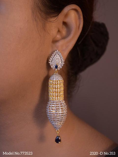 Statement Earrings with AD stones