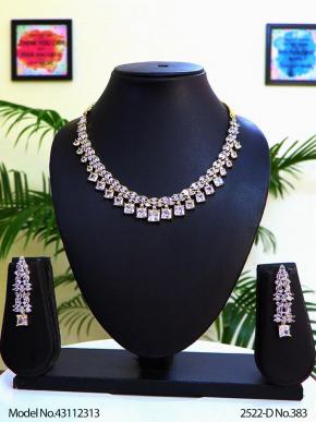 Light weighted CZ Necklace Set