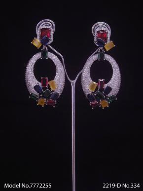 Statement Earrings with AD stones