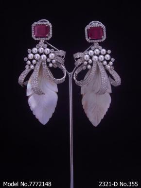 Real Zircon Long Fashion Earrings