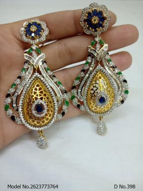 Statement Earrings with AD stones