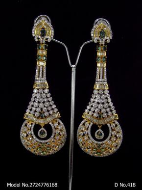 Diamond Replica Long Earrings