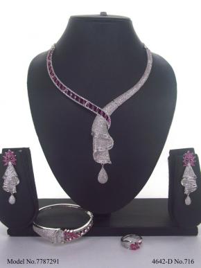 Artificial Diamond Cz Jewelry Set