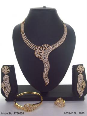Artificial Diamond Cz Jewelry Set